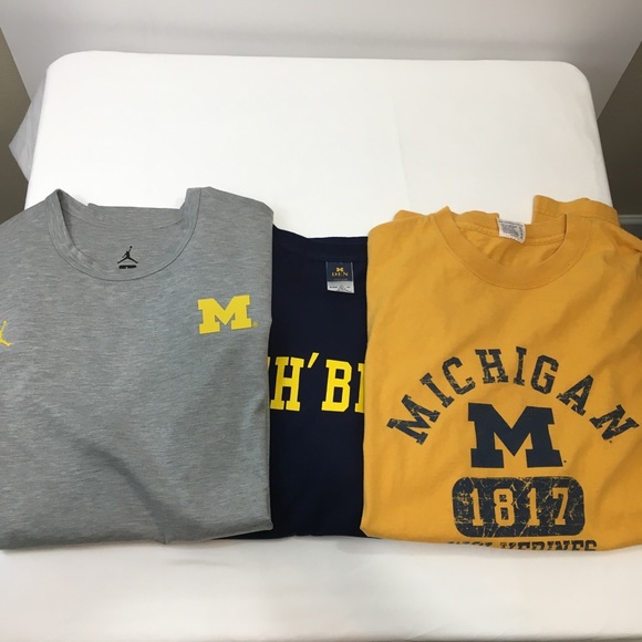 Jordan Other - Michigan Wolverines lot of 3 shirts Jordan L/ XL